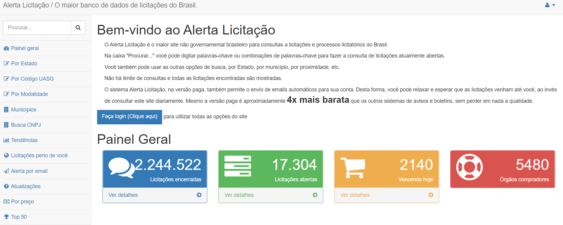 Alerta licita&ccedil;&atilde;o: ferramenta gratuita de alerta de licita&ccedil;&atilde;o