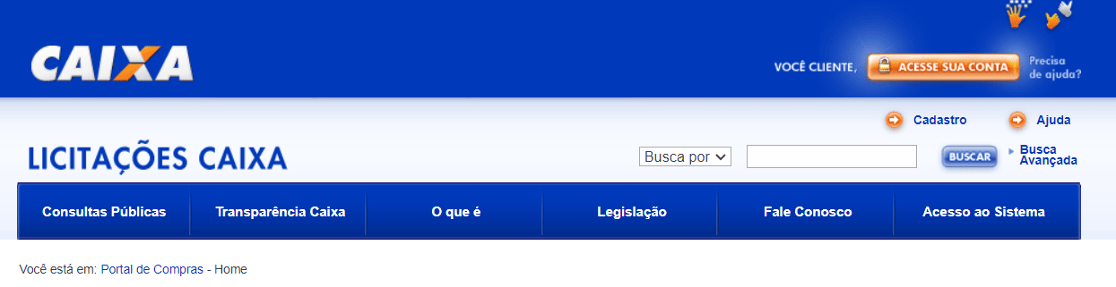 Alerta licita&ccedil;&atilde;o: Portal Caixa Econ&ocirc;mica Federal